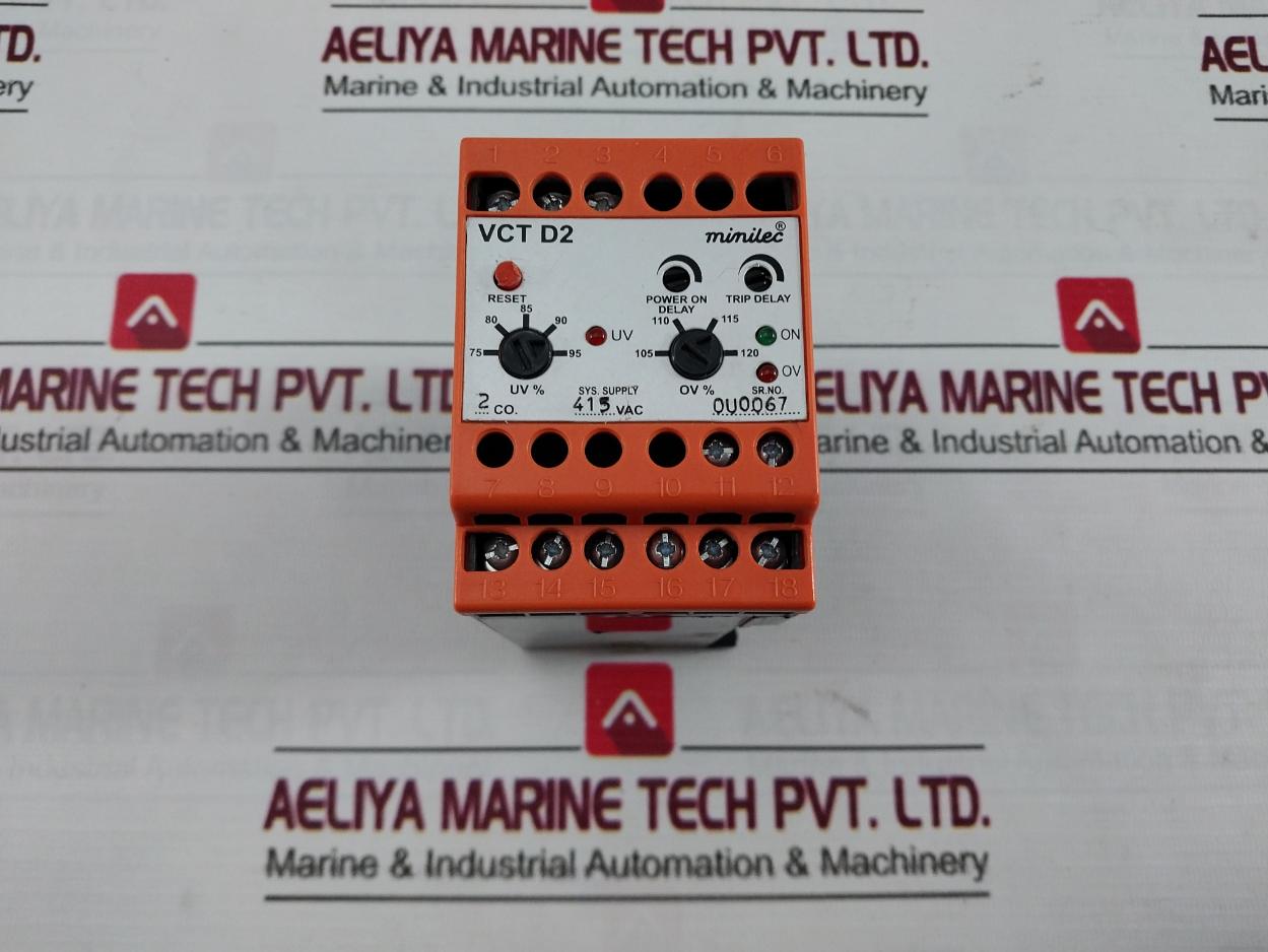 Minilec Vct D2 Voltage Monitoring Relay 415Vac