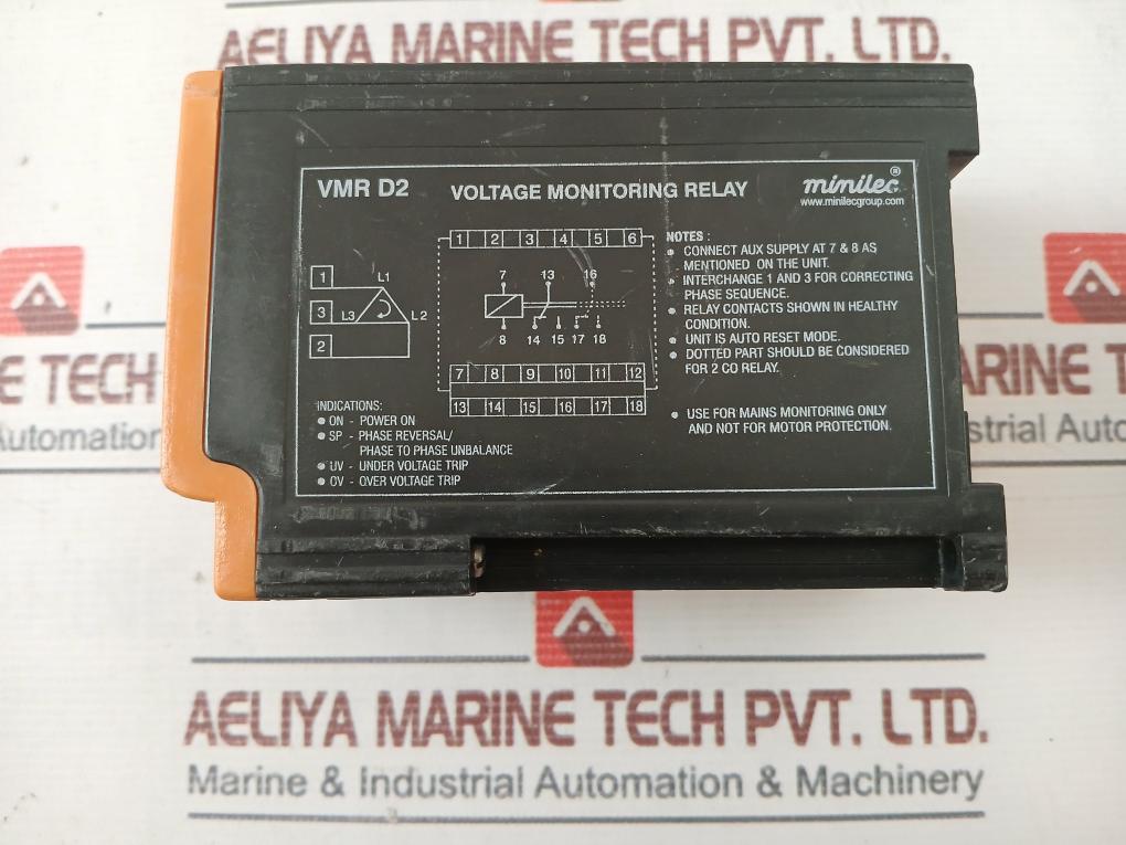 Minilec Vmr D2 Voltage Monitoring Relay 240 Vac