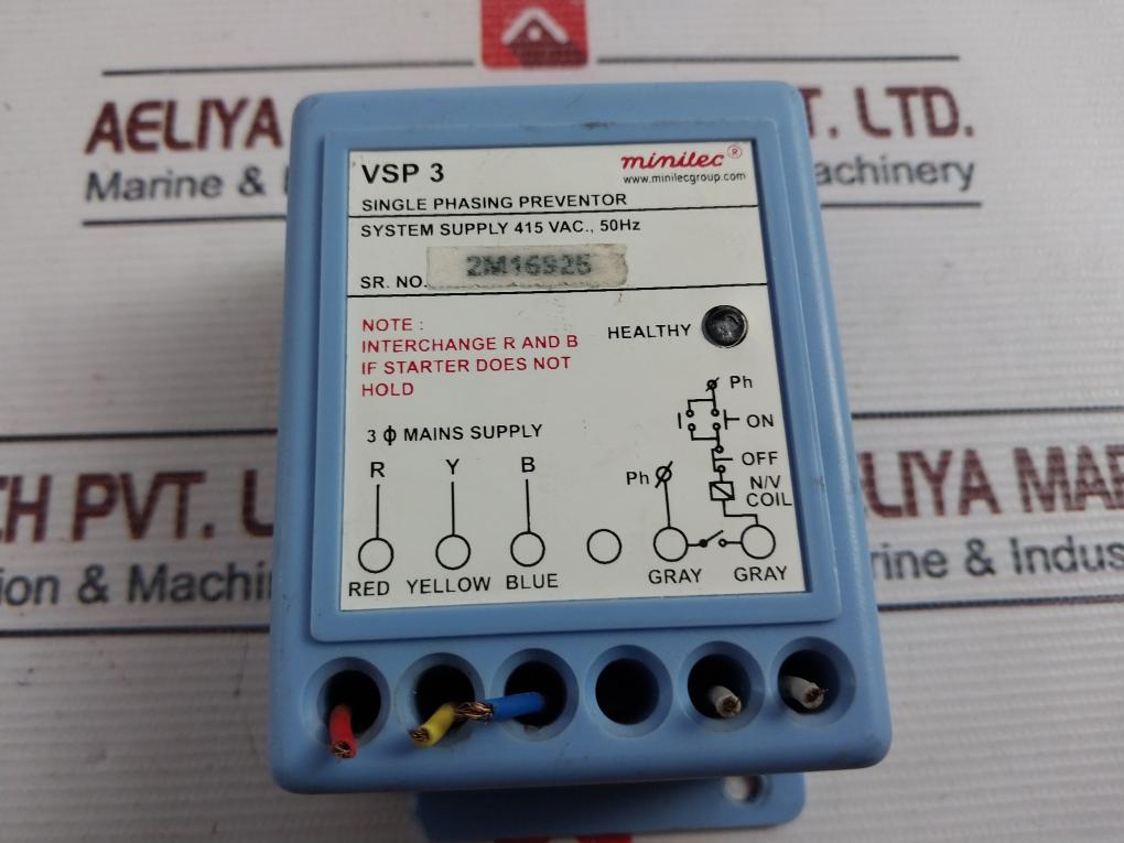 Minilec Vsp 3 Single Phasing Preventor 415 Vac 50Hz