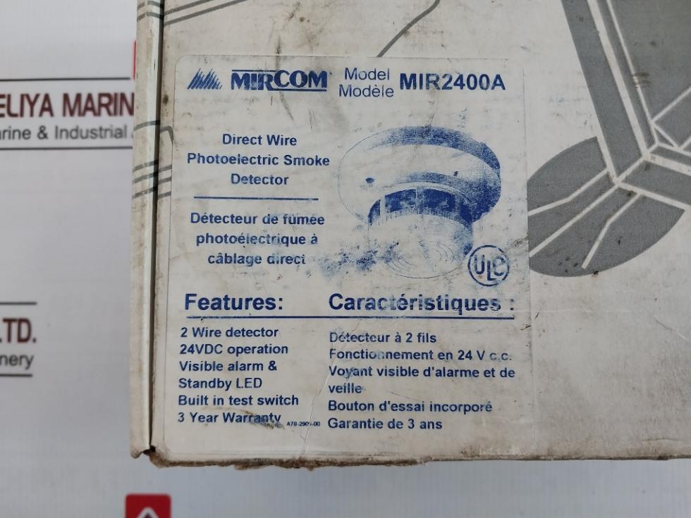 Mircom Mir2400A Mir Photoelectric Detection Smoke Detector Mod400 80-1.56 Volt