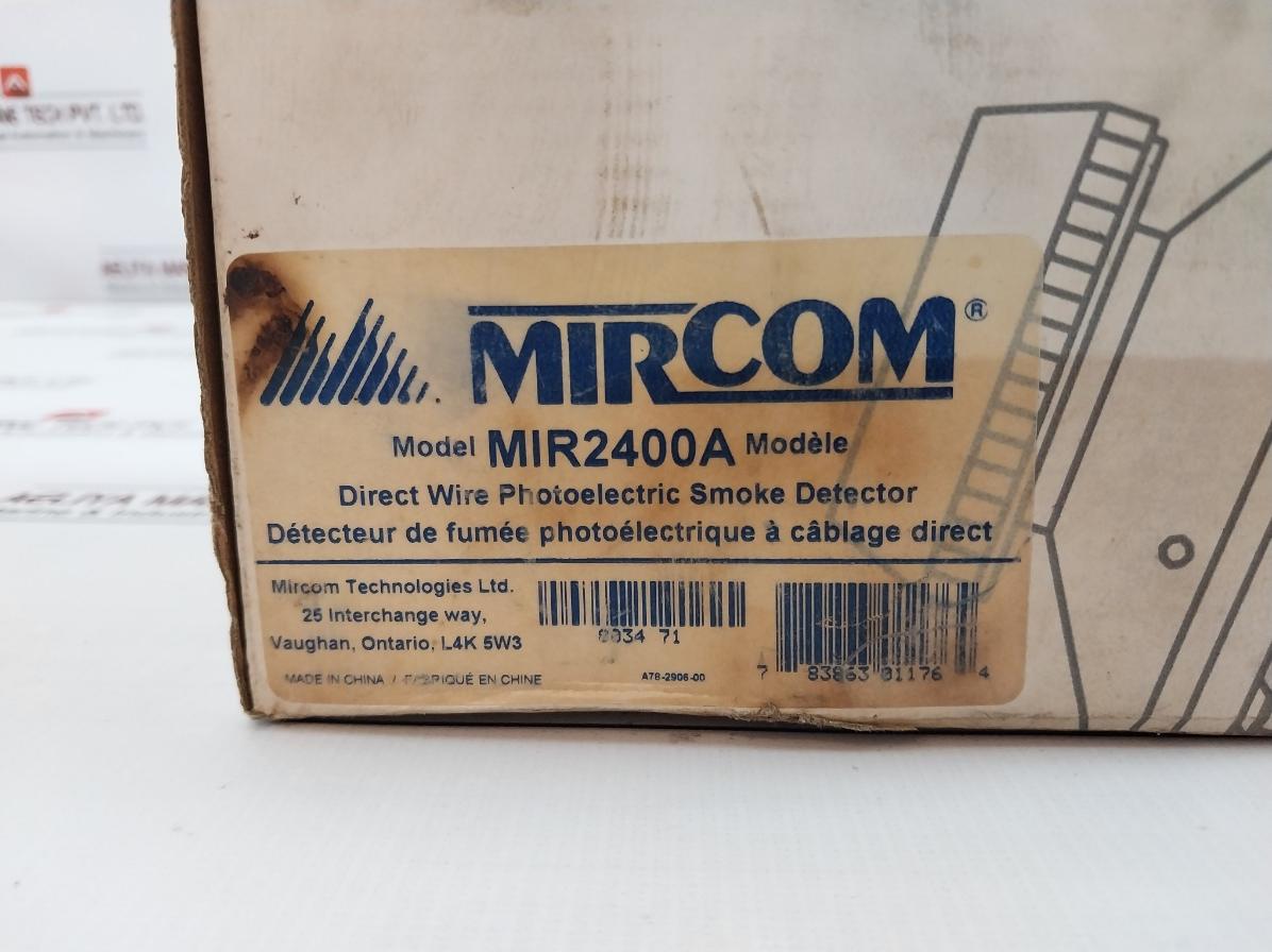 Mircom Mir2400A Mir Photoelectric Detection Smoke Detector Mod400 80-1.56 Volt
