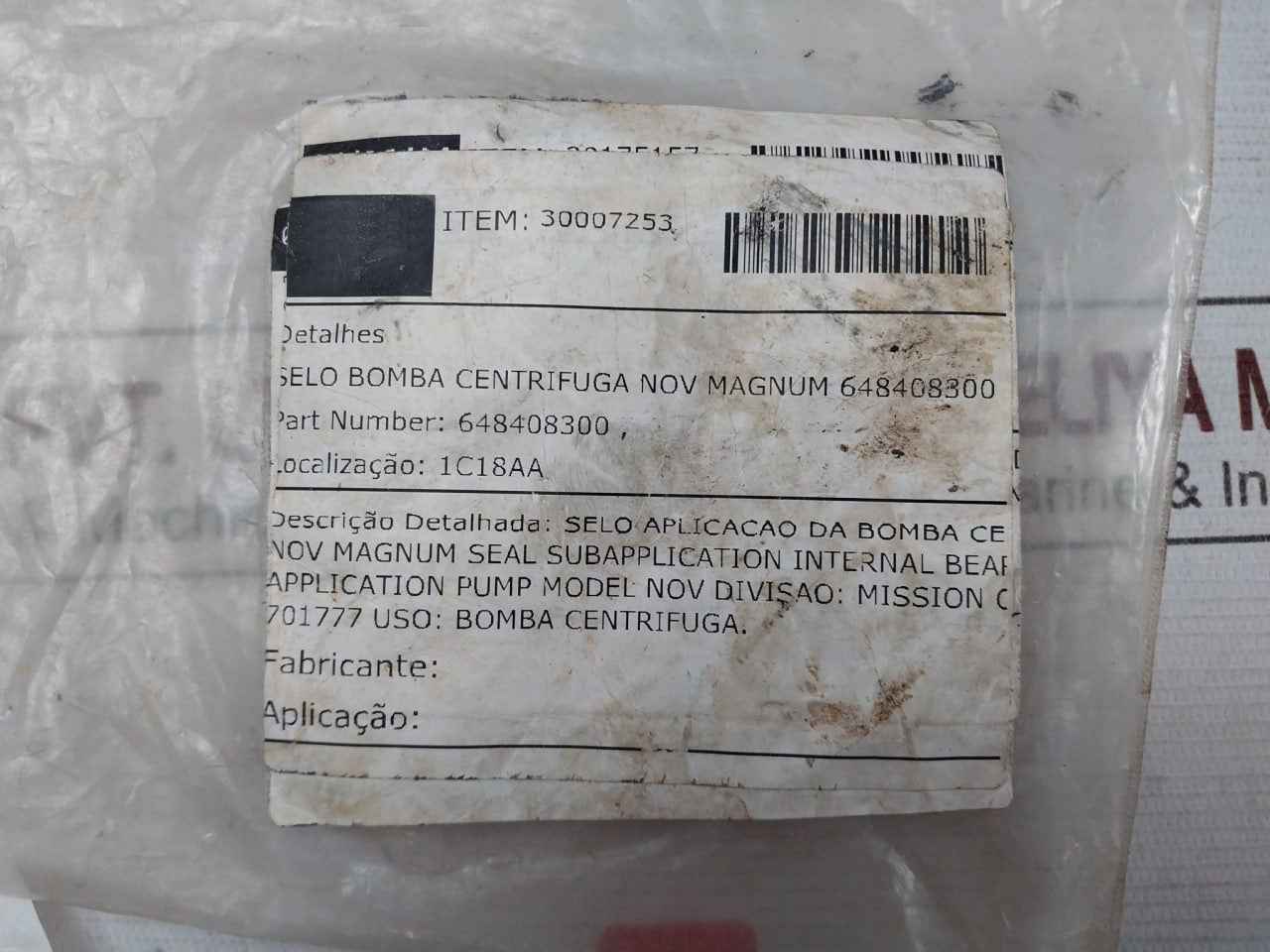 Mission 648408300 Selo Bomba Centrifugal Pump Seal Division 701777