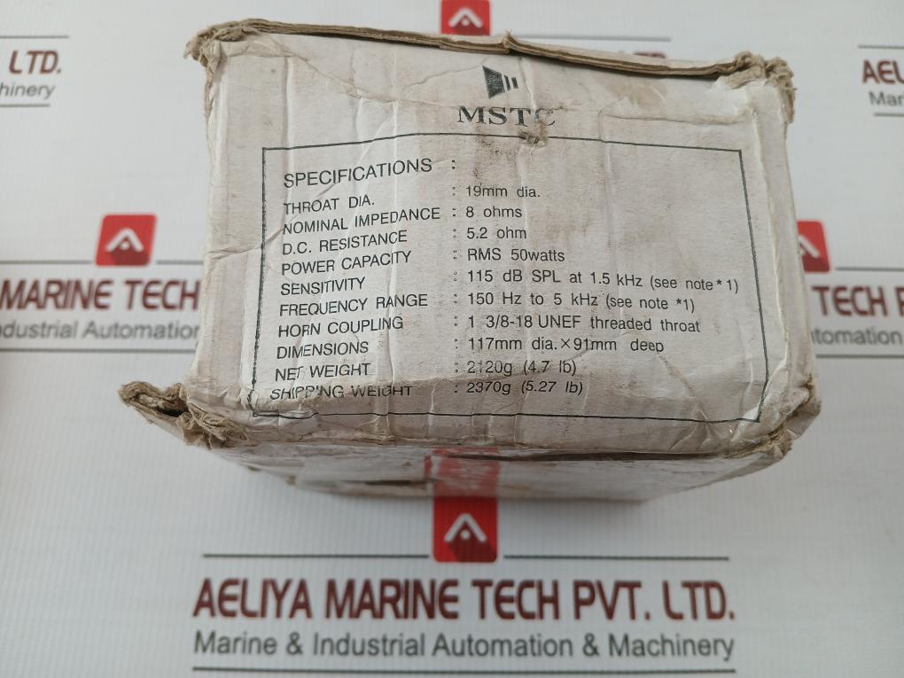 Misung Electronic 8 Ohms 117Mm Dia. X 91Mm Deep Msu-50D Driver Unit