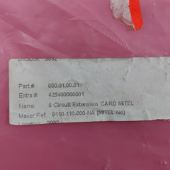 Mitel 9110-110-000-na 8 Circuit Extension Pcb Card Bpi 2 V0