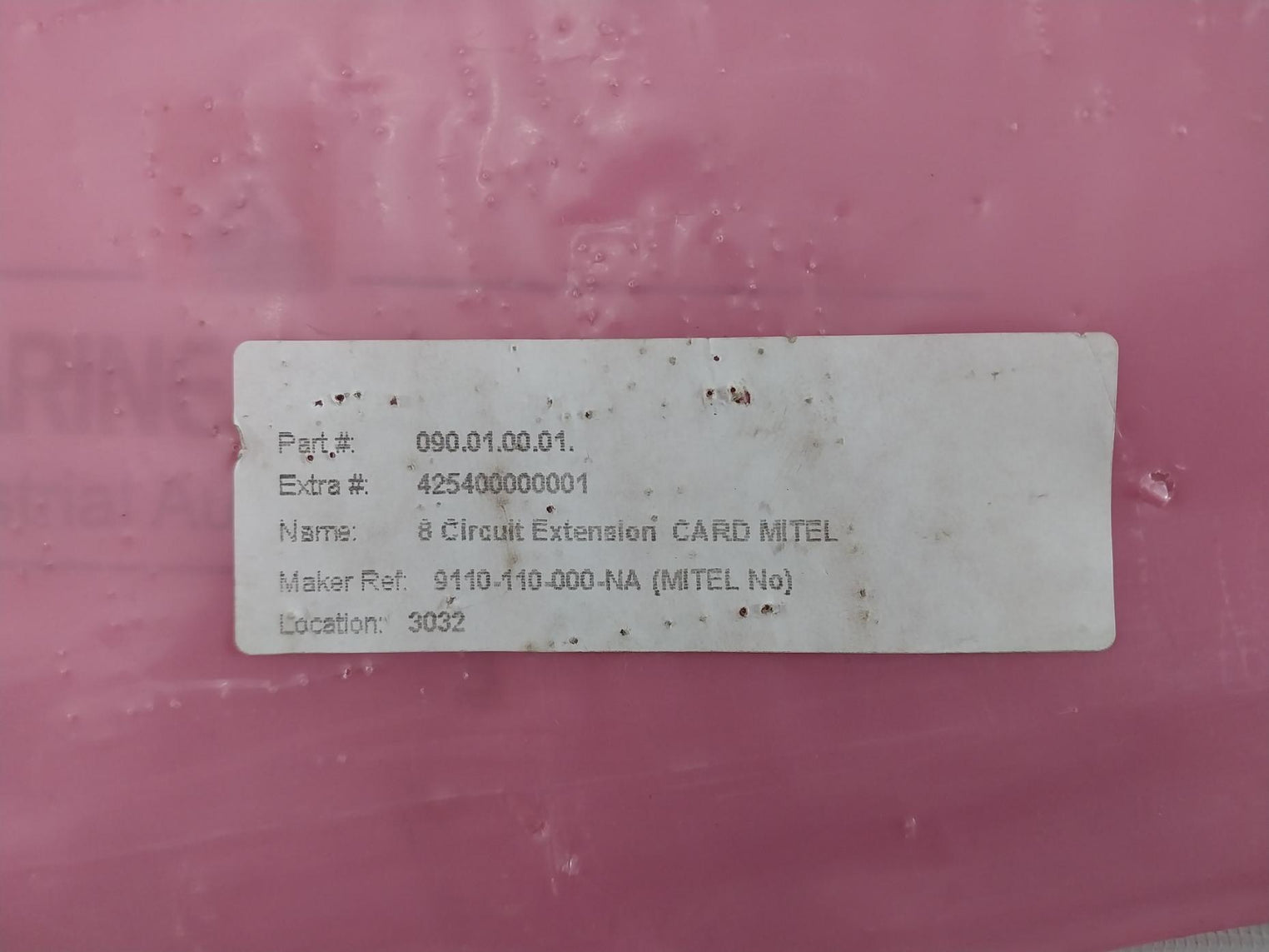 Mitel 9110-110-000-na Circuit Extension Pcb Card 1026743-rc Rlyjc0023