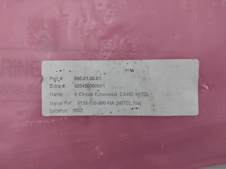 Mitel 9110-110-000-na Circuit Extension Pcb Card 1026743-rc Rlyjc0023
