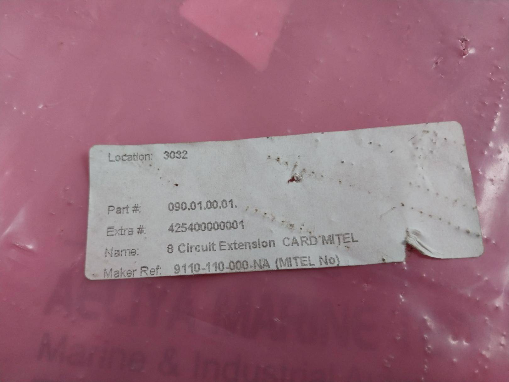 Mitel 9110-110 Line Circuit Extension Card (8 Station)1034202-01