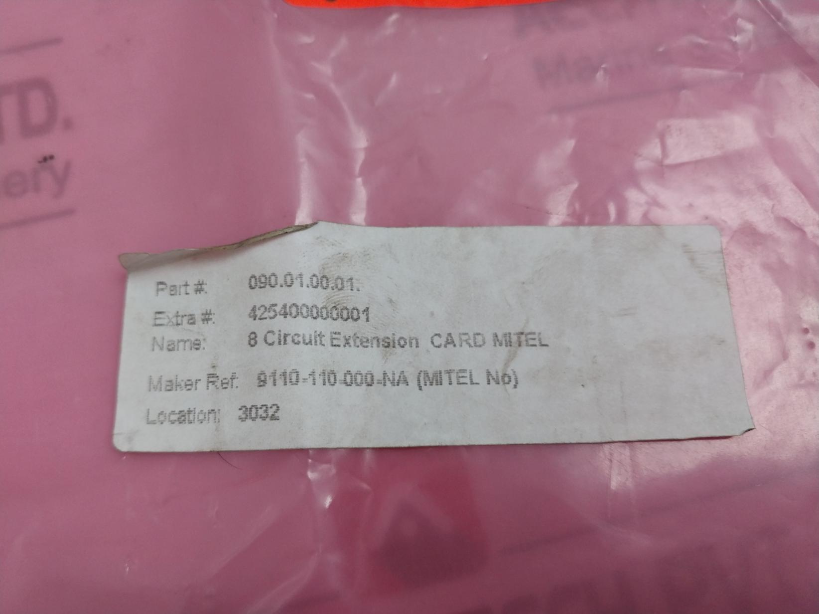 Mitel 9110-110 Line Circuit Extension Card (8 Station)Assy: 1026743-02