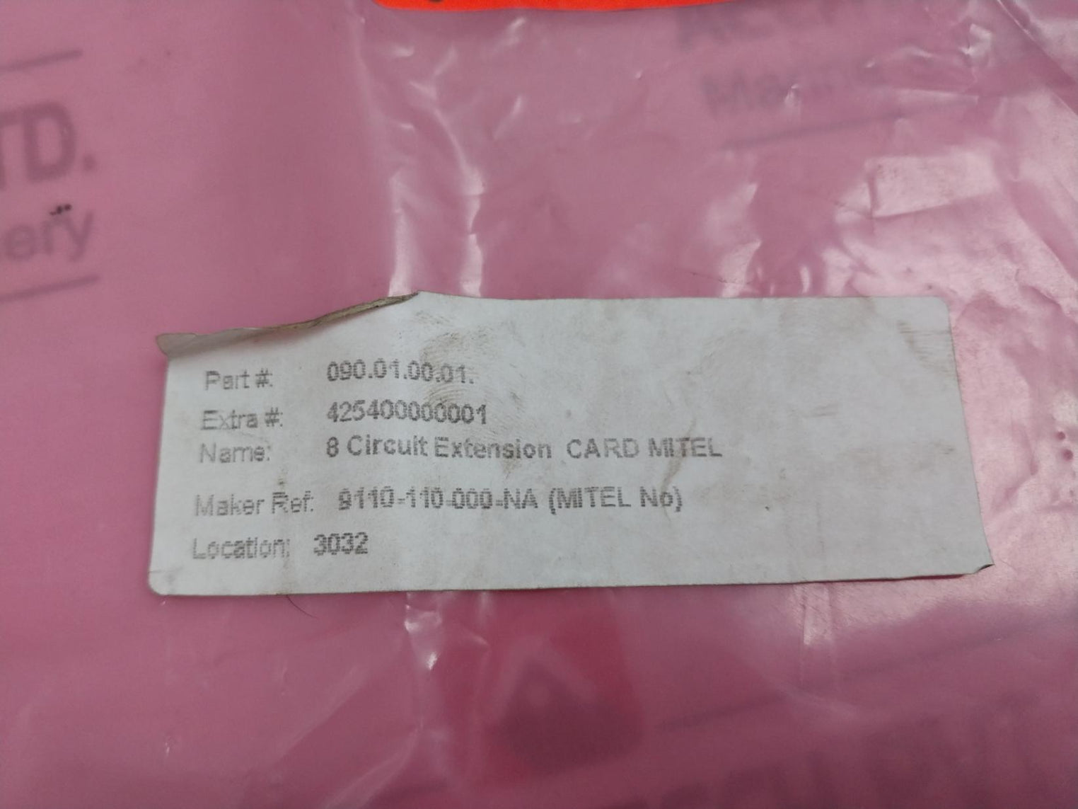 Mitel 9110-110 Line Circuit Extension Card (8 Station)Assy: 1026743-02