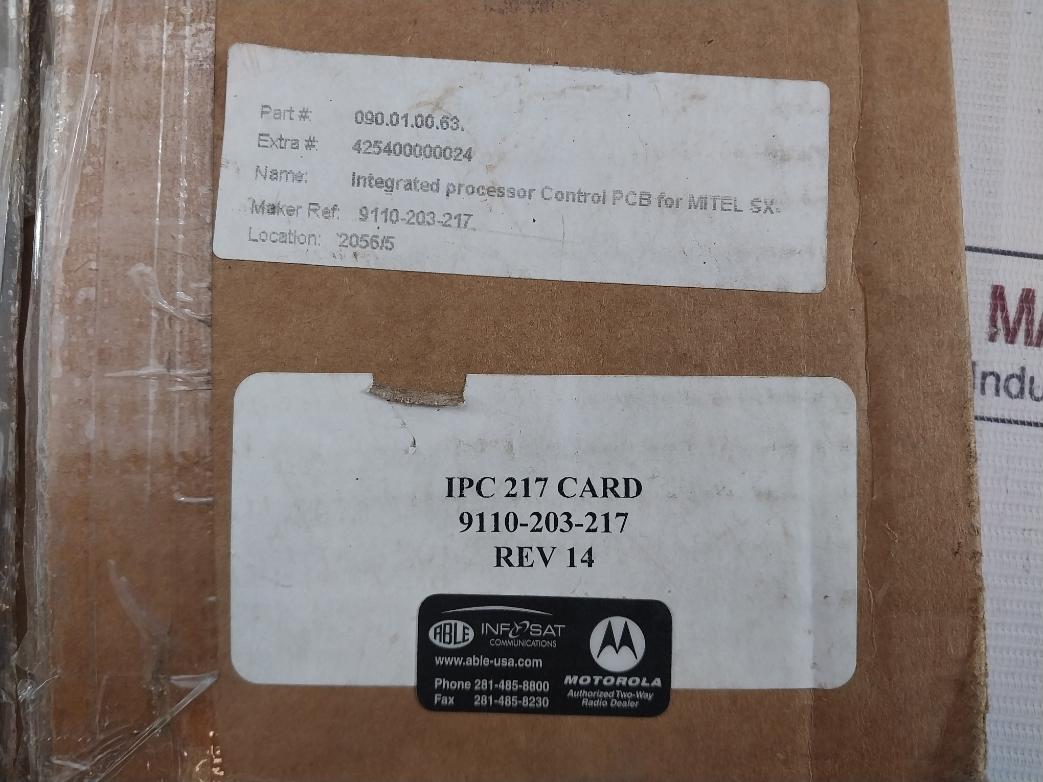 Mitel 9110-203-217 Pcb For Integrated Processor Controller Cbcar3176 Rev.14