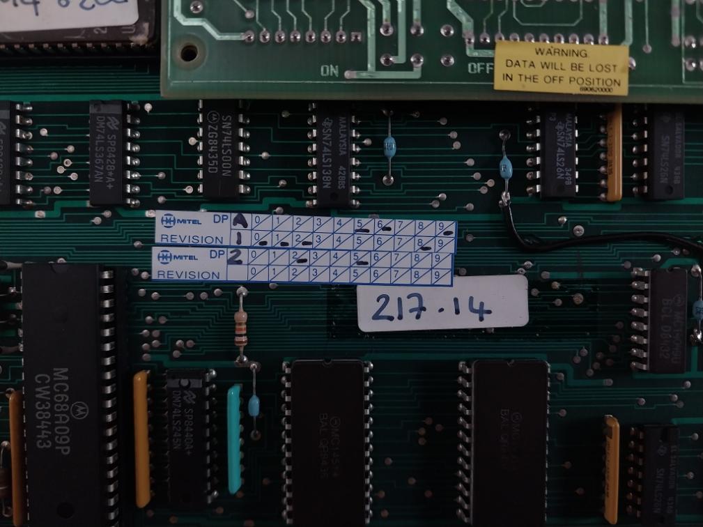 Mitel 9110-203-217 Pcb For Integrated Processor Controller Cbcar3176 Rev.14