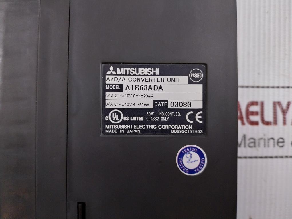 Mitsubishi-84545670-001-I-O-Local-A-D-A-Converter-Unit-Bd992C151H03-A1S63Ada-208406-10