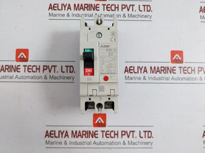 Mitsubishi-Electric-2-Pole-No-Fuse-Breaker-200-Vac-7-5ka-20a-50-60hz-Nf32-Sv-3