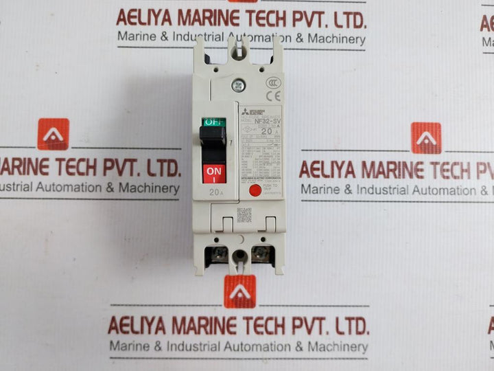 Mitsubishi-Electric-2-Pole-No-Fuse-Breaker-200-Vac-7-5ka-20a-50-60hz-Nf32-Sv-3