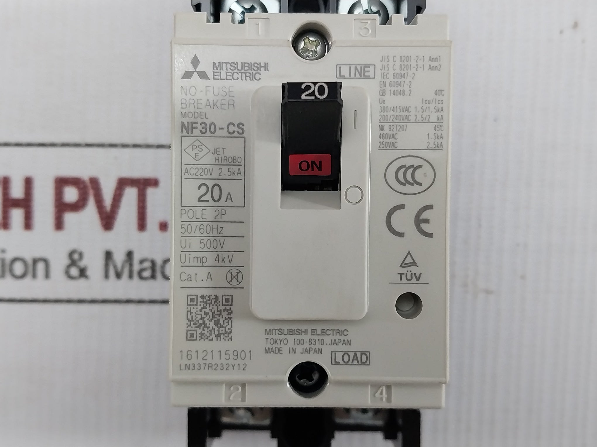 Mitsubishi-Electric-No-Fuse-Breaker-50-60hz-Ac-220v-2-Pole-Nf30-Cs-7