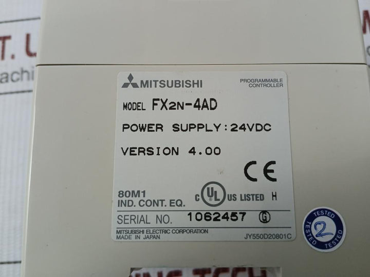 Mitsubishi 24Vdc Programmable Controller Fx2N-4Ad