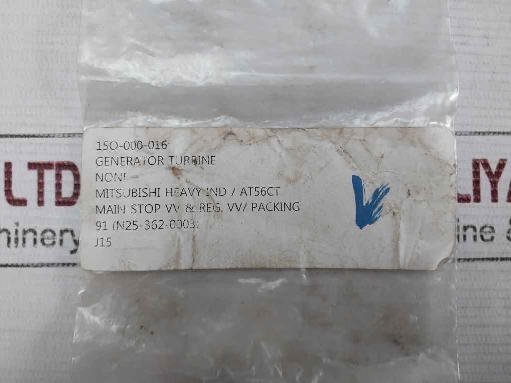 Mitsubishi 91 (N25-362-0003) Packing For Generator Turbine Valve