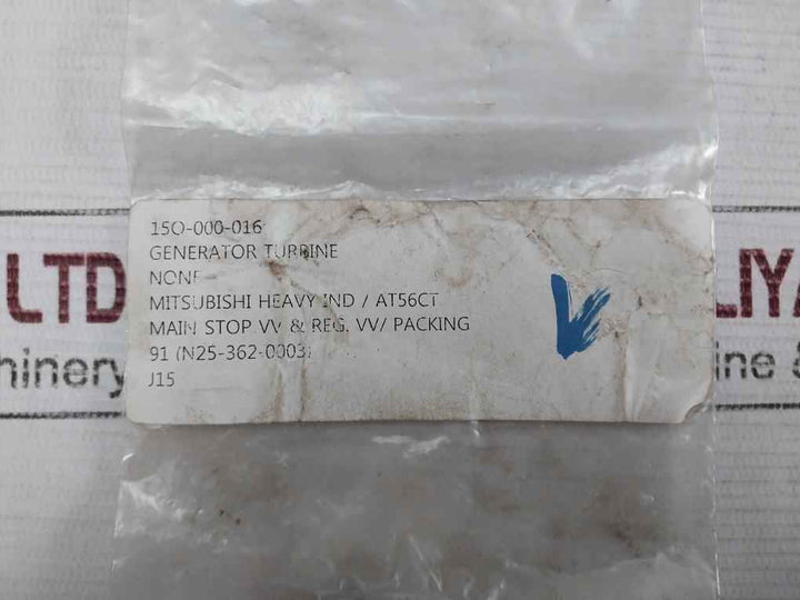 Mitsubishi 91 (N25-362-0003) Packing For Generator Turbine Valve
