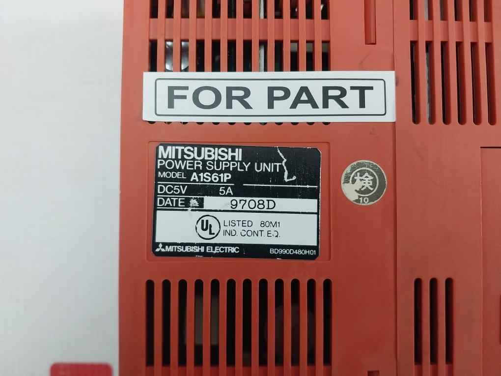 Mitsubishi A1S61P Power Supply Unit 100-240V Ac Input 5V 5A Output(Not Working)