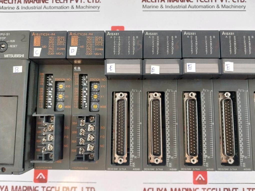 Mitsubishi A1s63p,a2ascpu-s1,a1sj71c24-r4,a1sx81 Module Rack