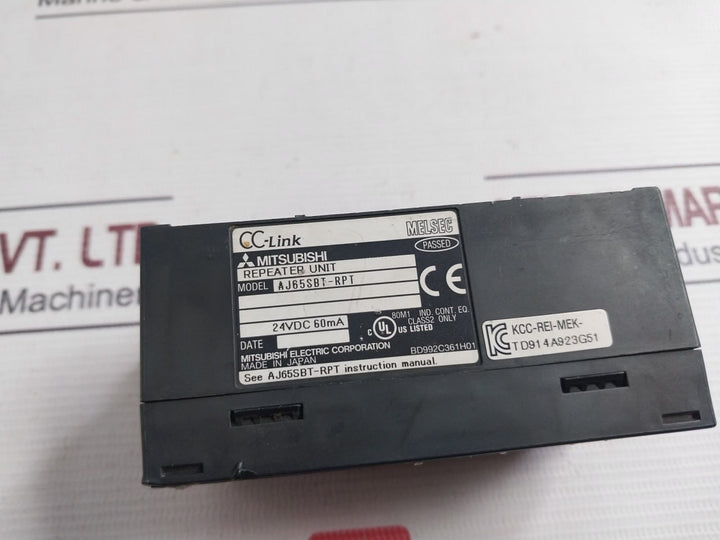 Mitsubishi Aj65Sbt-rpt Plc Cc-link Compact I/O Module Repeater T-branch Wiring  24Vdc