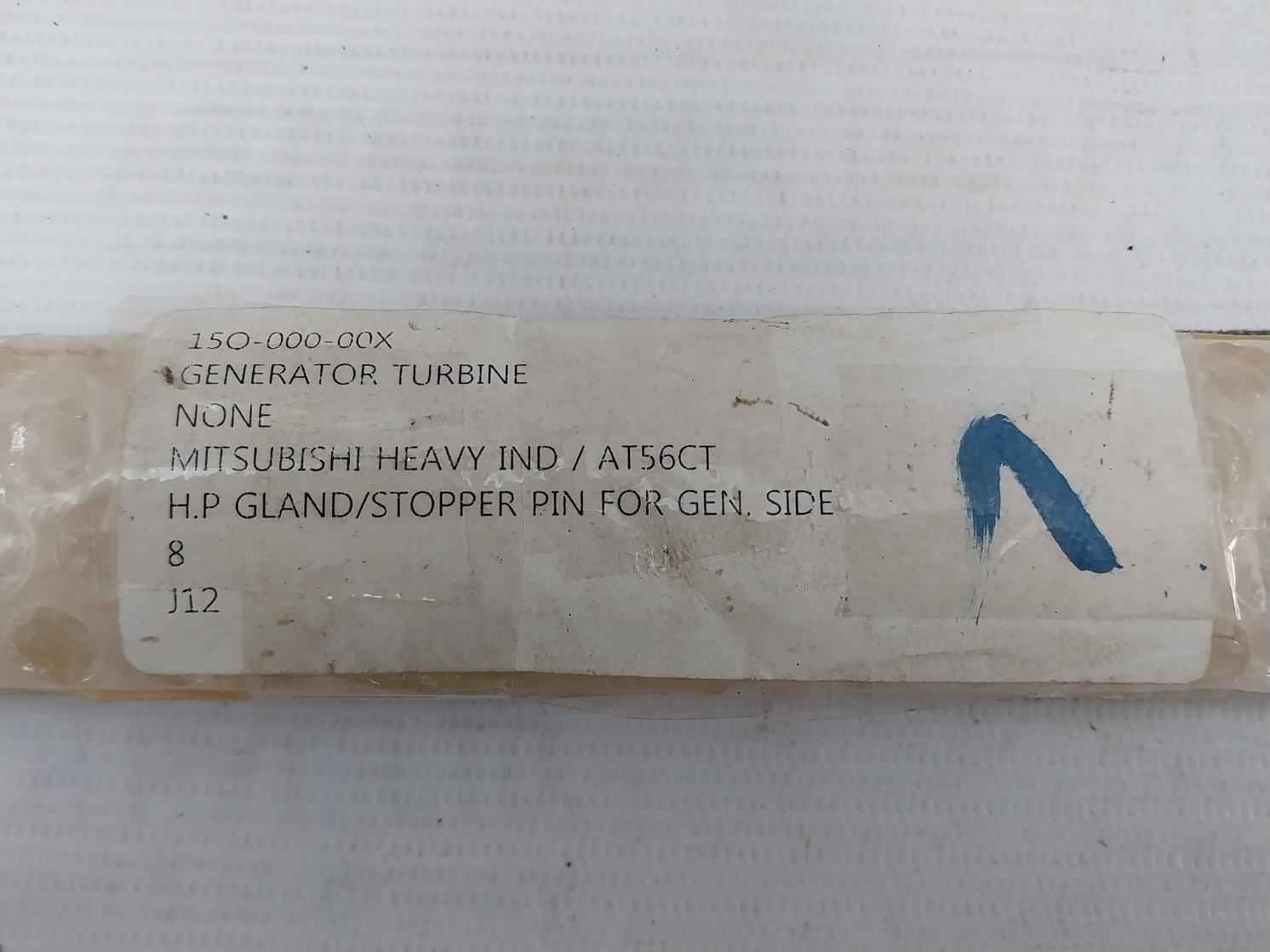 Mitsubishi At56Ct Stopper Pin For Generator Turbine H.P Gland 15O-000-00X