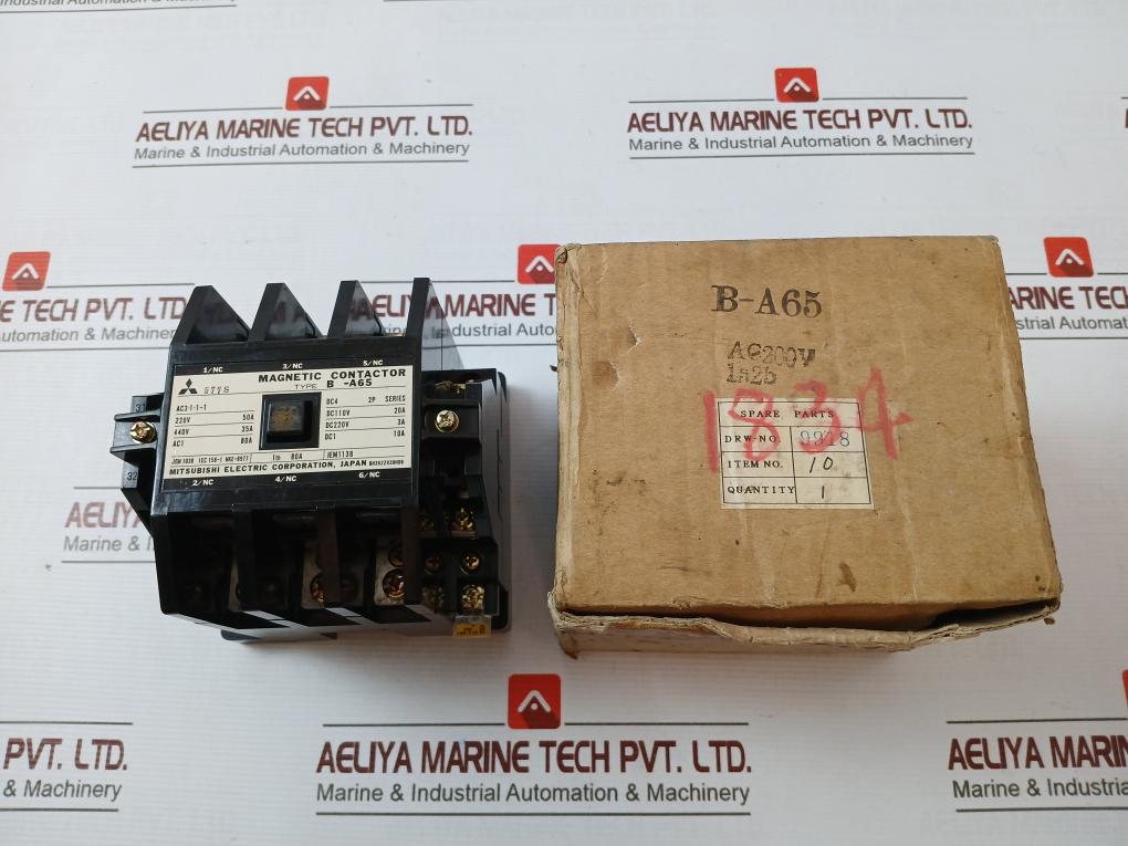Mitsubishi B-a65 Magnetic Contactor Dc4 2P Series Dc110V 20A Dc1 10A