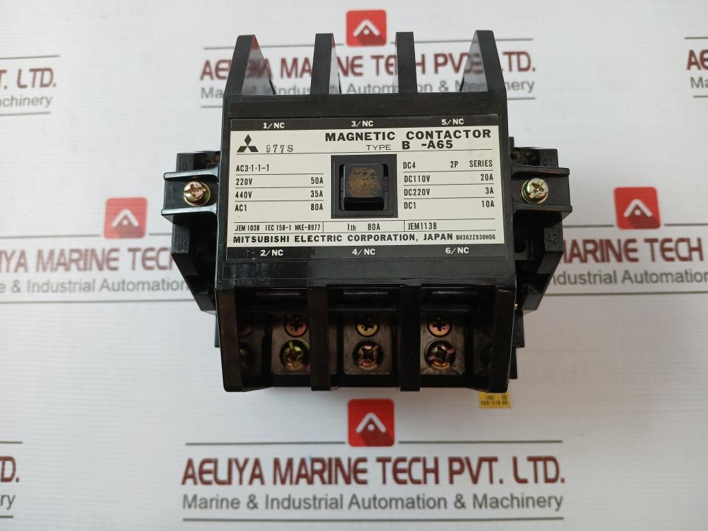 Mitsubishi B-a65 Magnetic Contactor Dc4 2P Series Dc110V 20A Dc1 10A