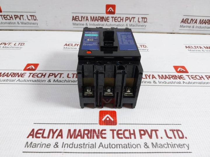 Mitsubishi Electric 3-pole Circuit Breaker 600 Vac Part No Nf50-cs