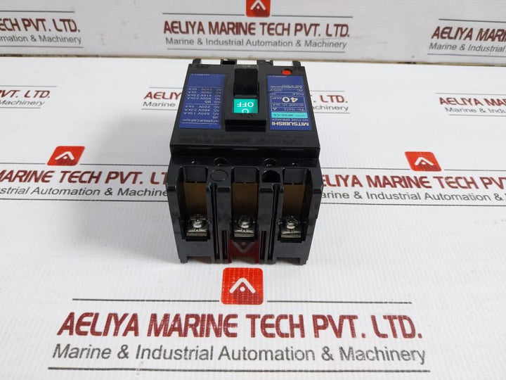 Mitsubishi Electric 3-pole Circuit Breaker 600 Vac Part No Nf50-cs