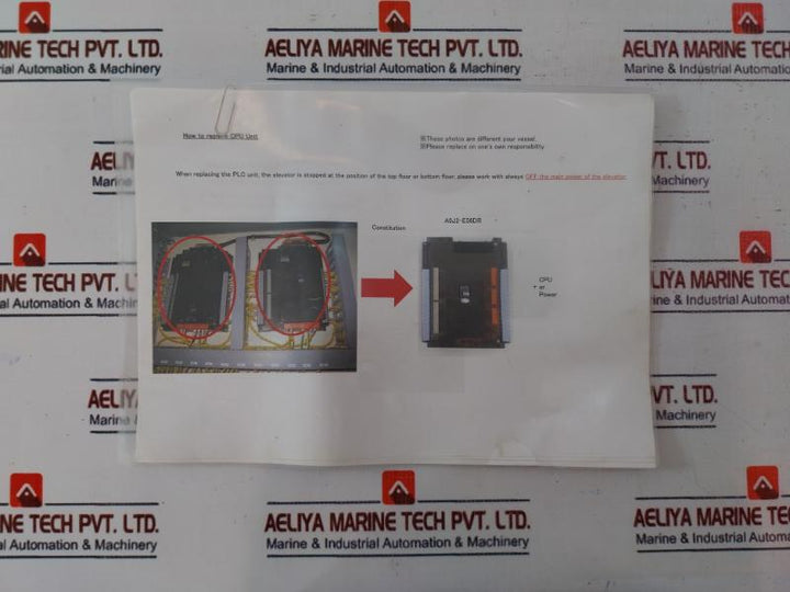 Mitsubishi Electric A0J2-e56Dr Programmable Controller Elevator I/O Unit 56Dr