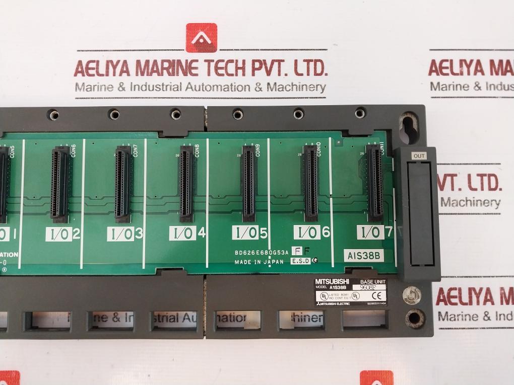 Mitsubishi Electric A1S38B Base Unit With 8 Modules 40V
