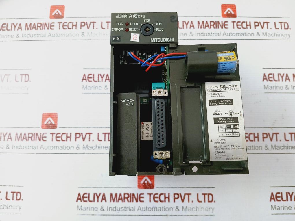 Mitsubishi Electric A1s61p, A1scpu, A1s64ad, A1s62da,a1smca-2ke Plc Module Rack