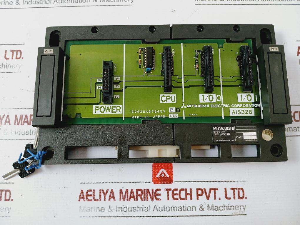 Mitsubishi Electric A1s61p, A1scpu, A1s64ad, A1s62da,a1smca-2ke Plc Module Rack