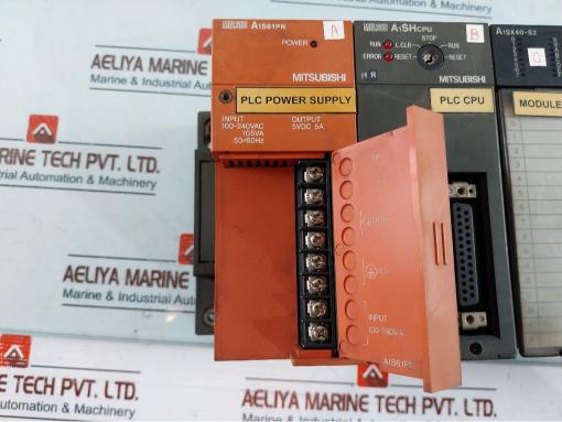 Mitsubishi Electric A1S61PN,A1SHCPU,A1SX40-S2,A1SY10,A1SG60,A1S38B Module Rack