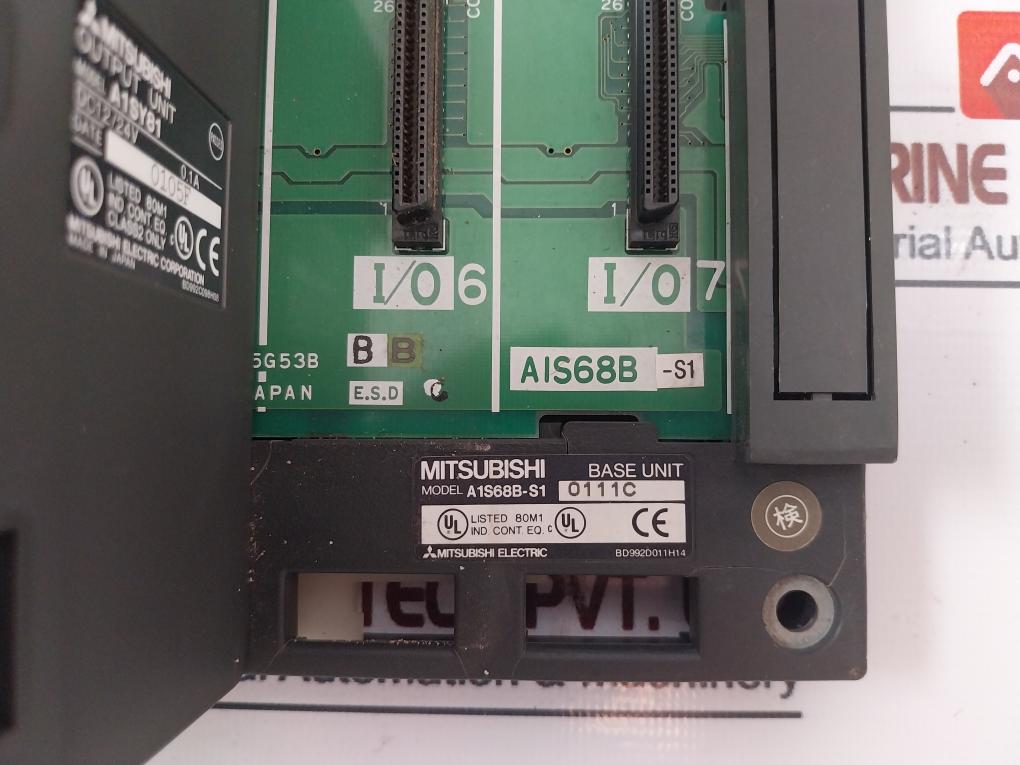 Mitsubishi Electric A1S63P Plc Cpu 9-solt Rack W/ Module