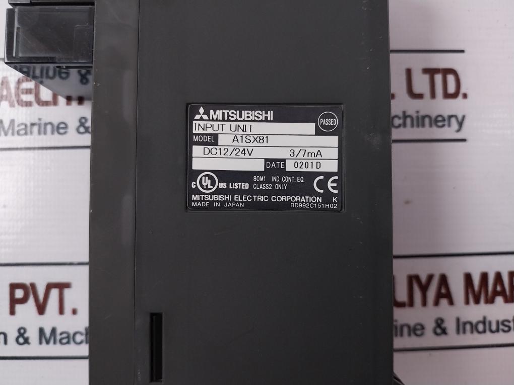 Mitsubishi Electric A1S63P Plc Cpu 9-solt Rack W/ Module