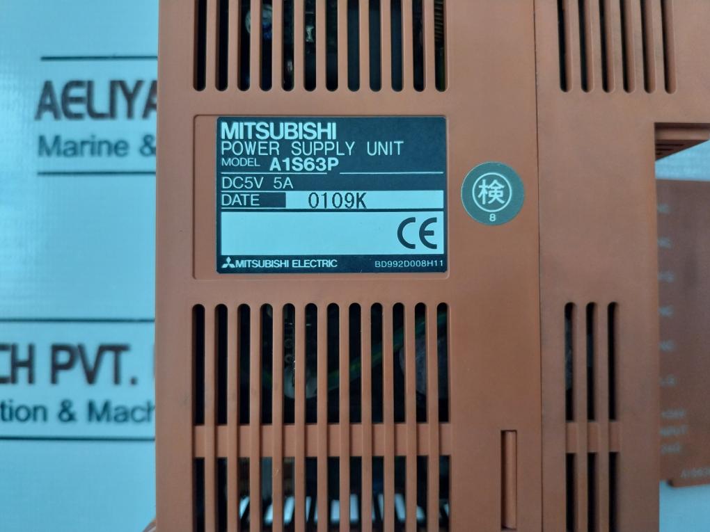 Mitsubishi Electric A1S63P Plc Cpu 9-solt Rack W/ Module