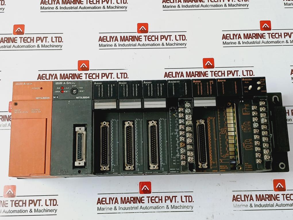 Mitsubishi A1S63P,A1SHCPU,A1SX81,A1SX80-S1,A1SY81,A1SY10,A1S62DA,A1S38B PLC Rack