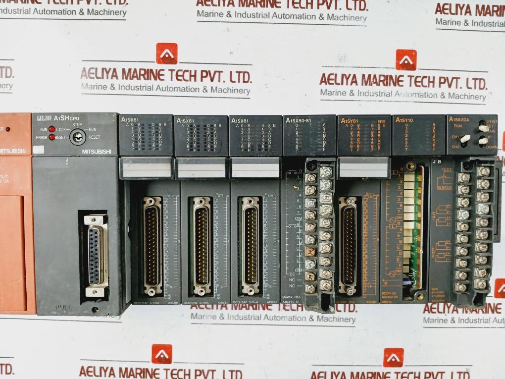 Mitsubishi A1S63P,A1SHCPU,A1SX81,A1SX80-S1,A1SY81,A1SY10,A1S62DA,A1S38B PLC Rack