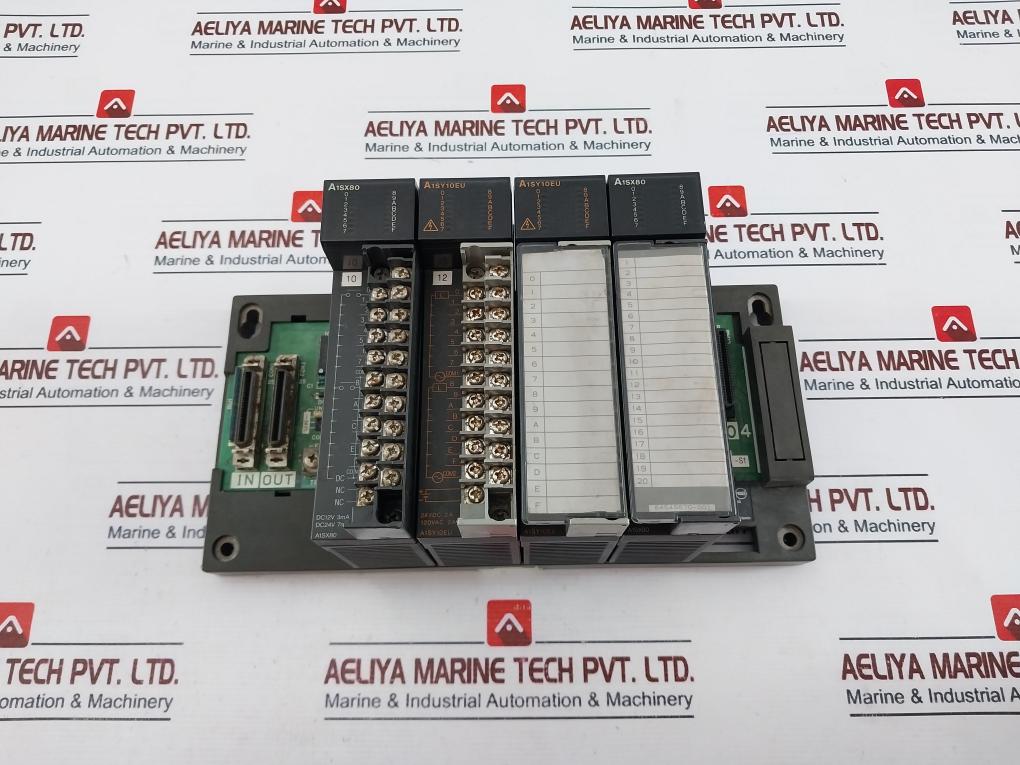 Mitsubishi Electric A1Sx80, A1Sy10Eu Input Output Modules W/ Base Unit A1S55B-s1