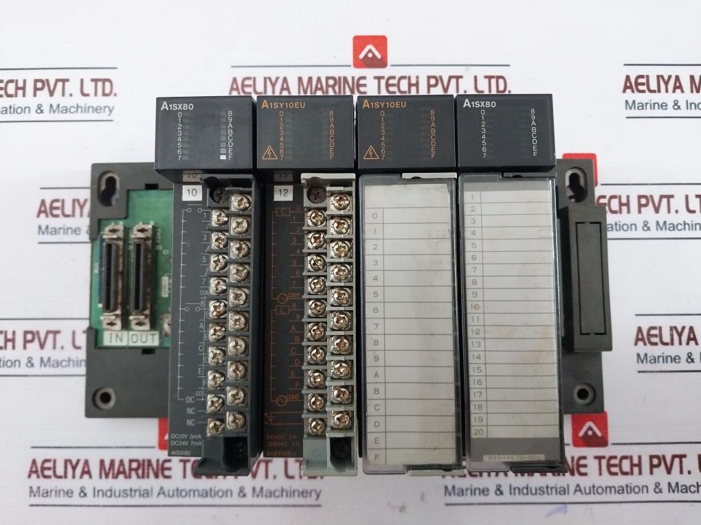 Mitsubishi Electric A1Sx80, A1Sy10Eu Input Output Modules W/ Base Unit A1S55B-s1