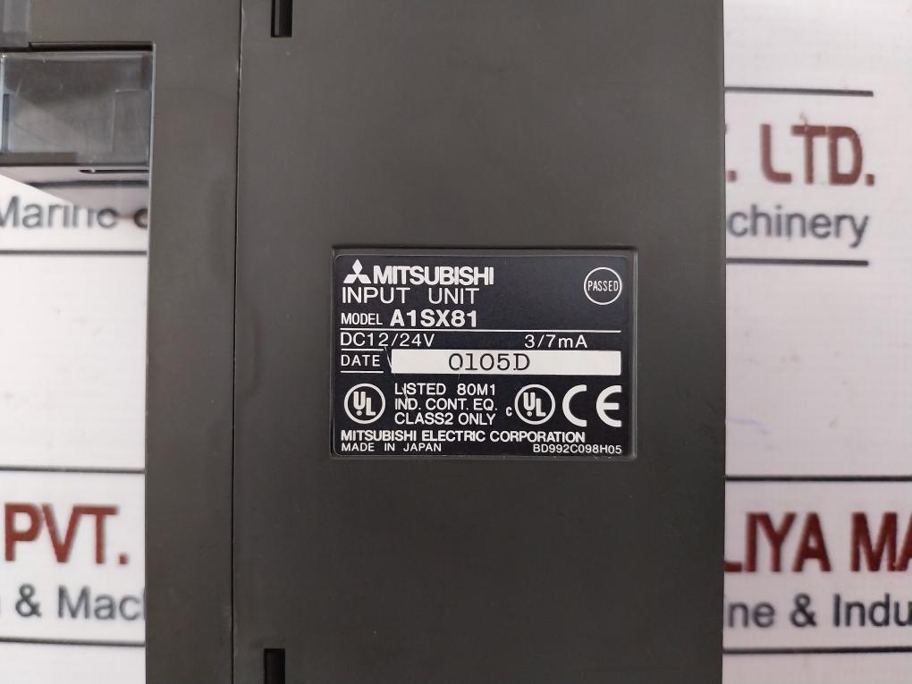 Mitsubishi Electric A1Sx81 Digital Input Unit Bd992C098H05, 12/24Vdc