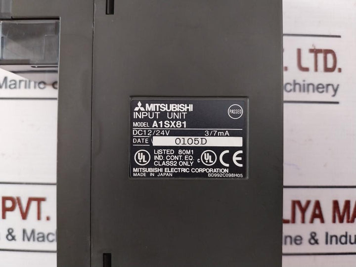 Mitsubishi Electric A1Sx81 Digital Input Unit Bd992C098H05, 12/24Vdc