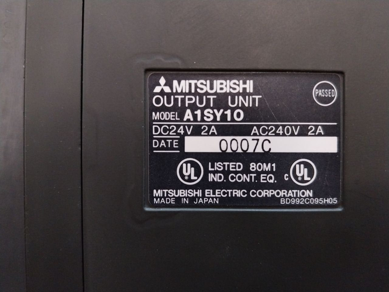 Mitsubishi Electric A1sy10 Digital Output Unit Ac240v 2a, Mec-37av-0