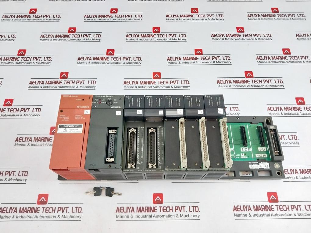 Mitsubishi Electric A1s62peu, A2ascpu-s1, A1sx81 Plc Module Rack 50/60hz