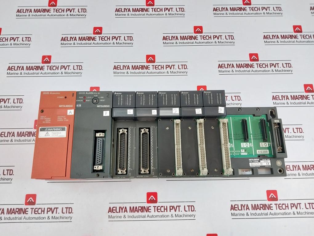 Mitsubishi Electric A1s62peu, A2ascpu-s1, A1sx81 Plc Module Rack 50/60hz