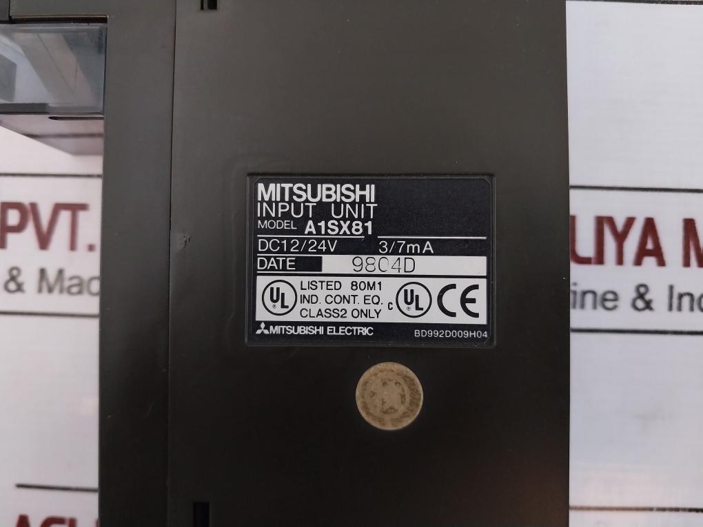 Mitsubishi Electric A1s62peu, A2ascpu-s1, A1sx81 Plc Module Rack 50/60hz