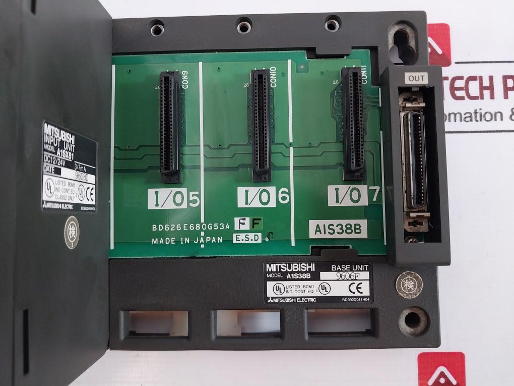 Mitsubishi Electric A1s62peu, A2ascpu-s1, A1sx81 Plc Module Rack 50/60hz