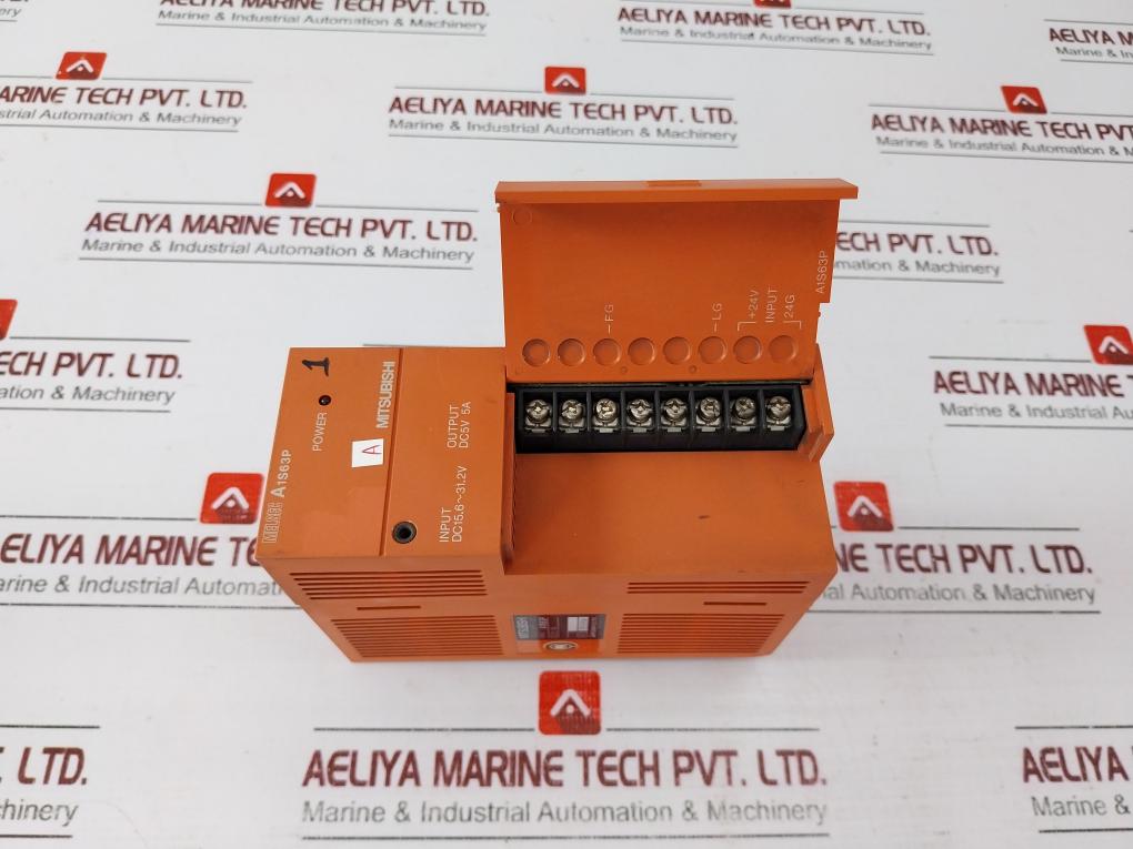 Mitsubishi Electric A1s63p, A1scpu-s1, A1sj71c24-r4, A1sx81 Module Rack